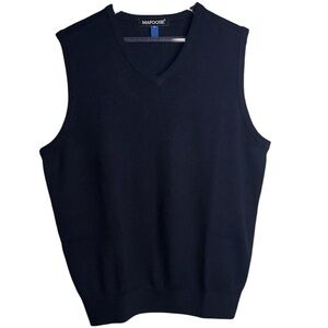 Men's Black V-Neck Sweater Vest